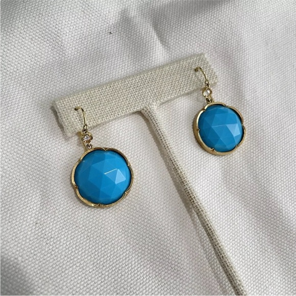Irene Neuwirth Large Turquoise And Diamond Drop Earrings In 18k Gold - Picture 13 of 16